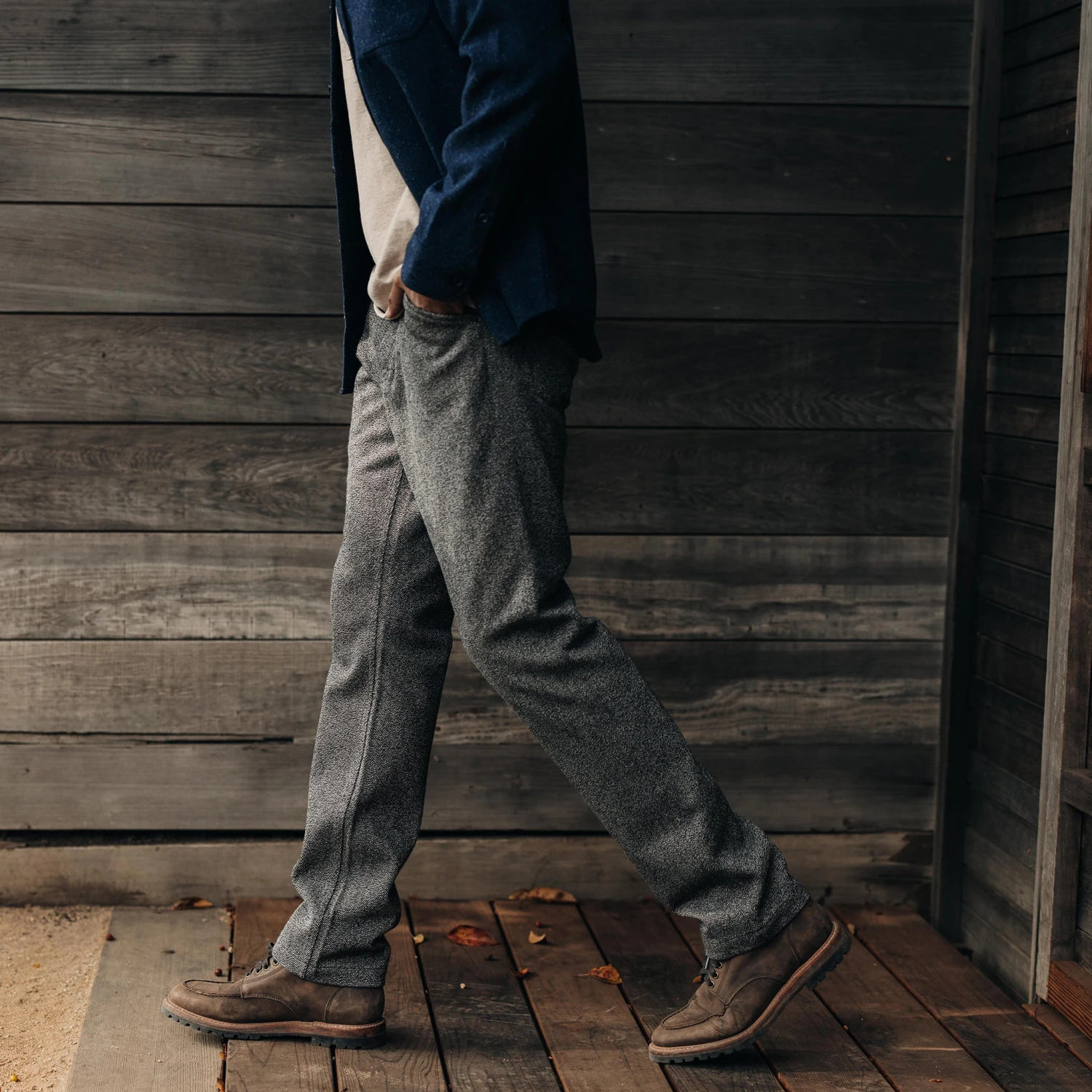 The Camp Pant In Indigo Salt And Pepper - Image 3
