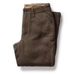 The Carnegie Pant In Army Herringbone Wool