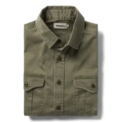 The Saddler Shirt In Washed Olive