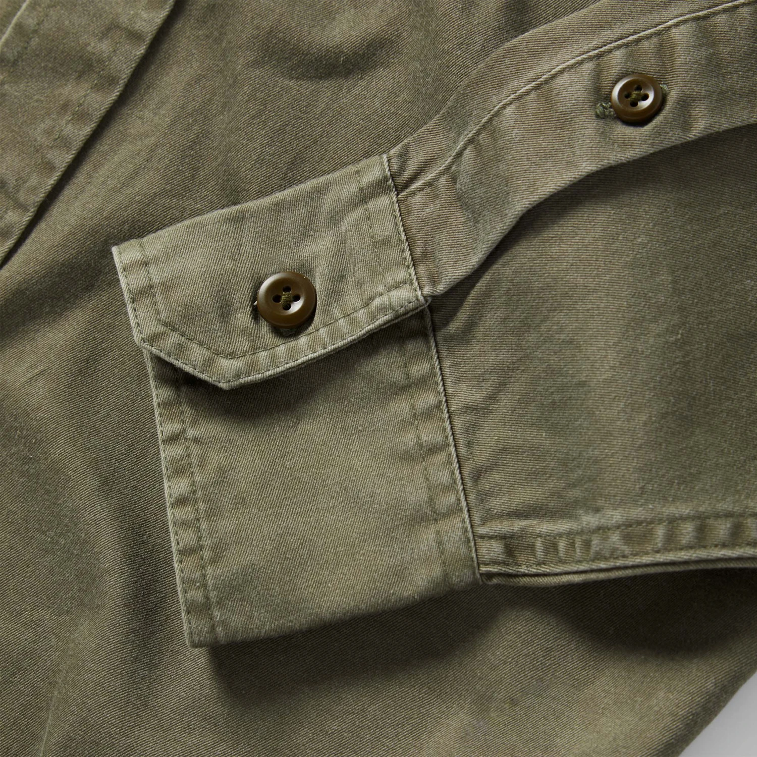 The Saddler Shirt In Washed Olive - Image 6