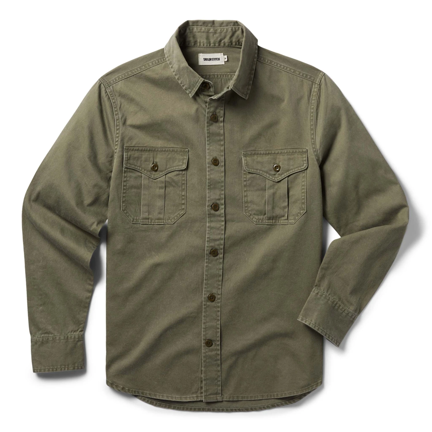 The Saddler Shirt In Washed Olive - Image 8
