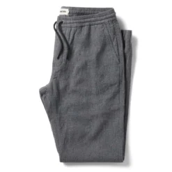 The Apres Pant In Heather Grey Double Cloth