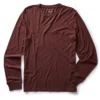 The Cotton Hemp Long Sleeve Tee In Burgundy