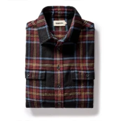 The Ledge Shirt In Dark Navy Plaid