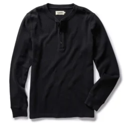 The Organic Cotton Waffle Henley In Coal