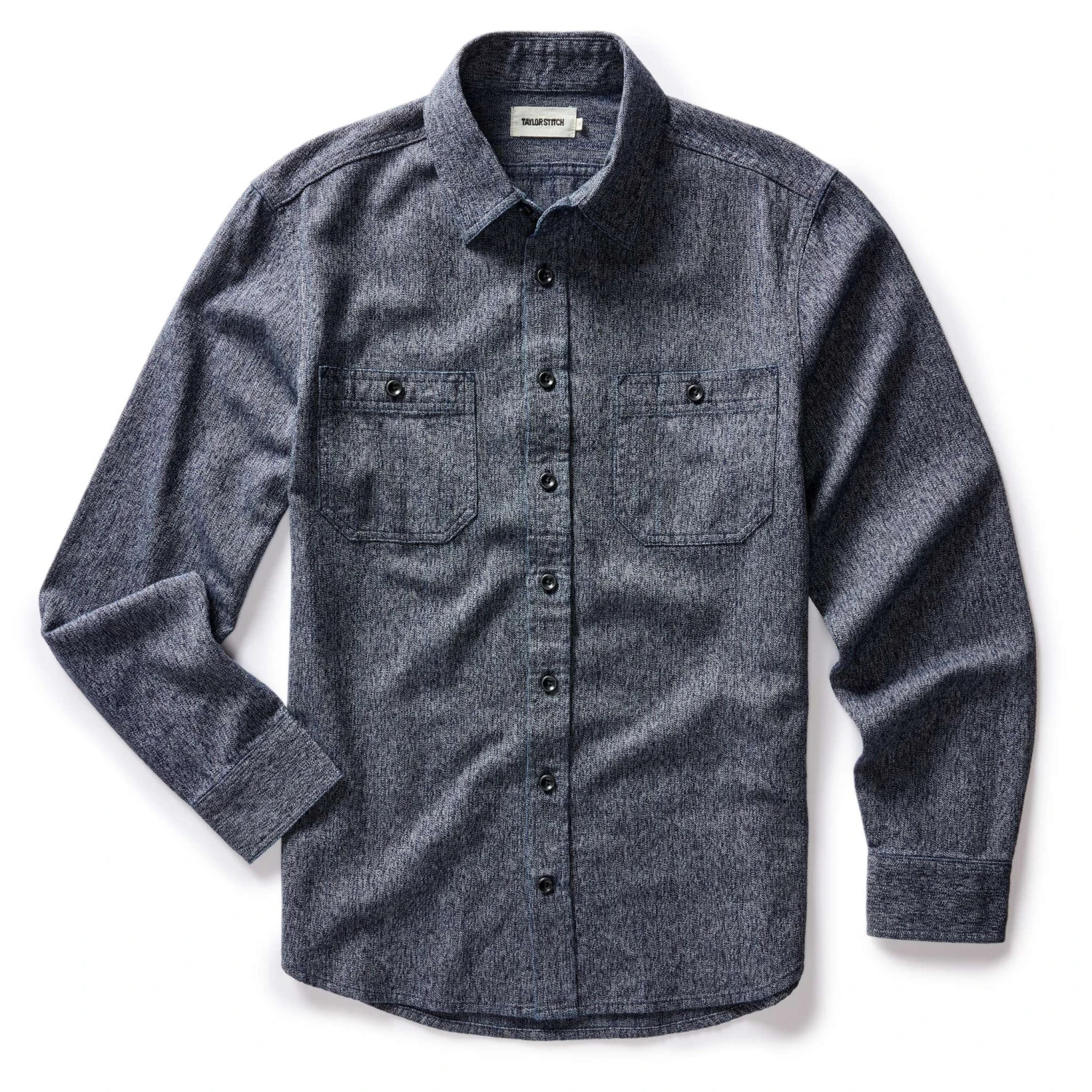 The Utility Shirt In Rinsed Indigo Herringbone - Image 5