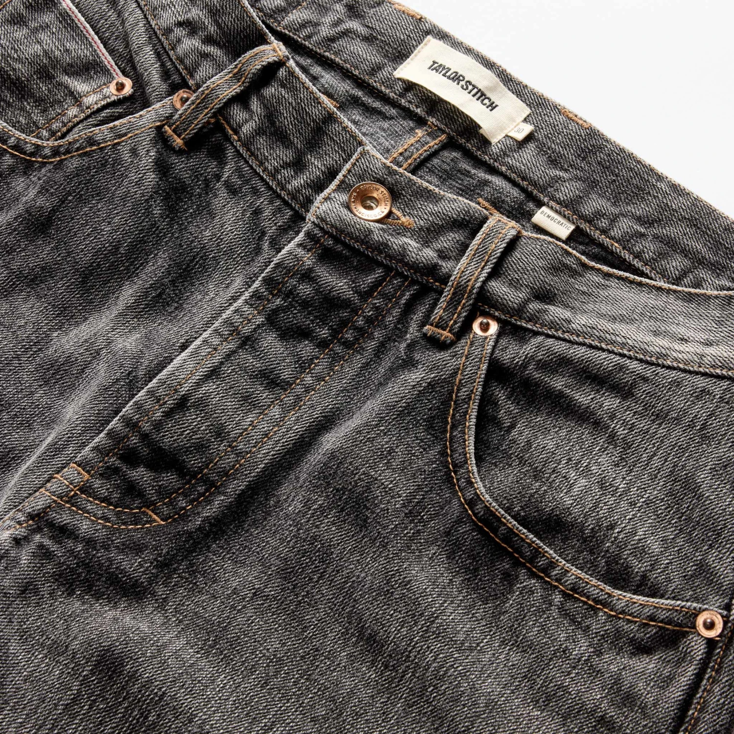 The Democratic Jean In Black 1-Year Wash Selvage Denim - Image 8