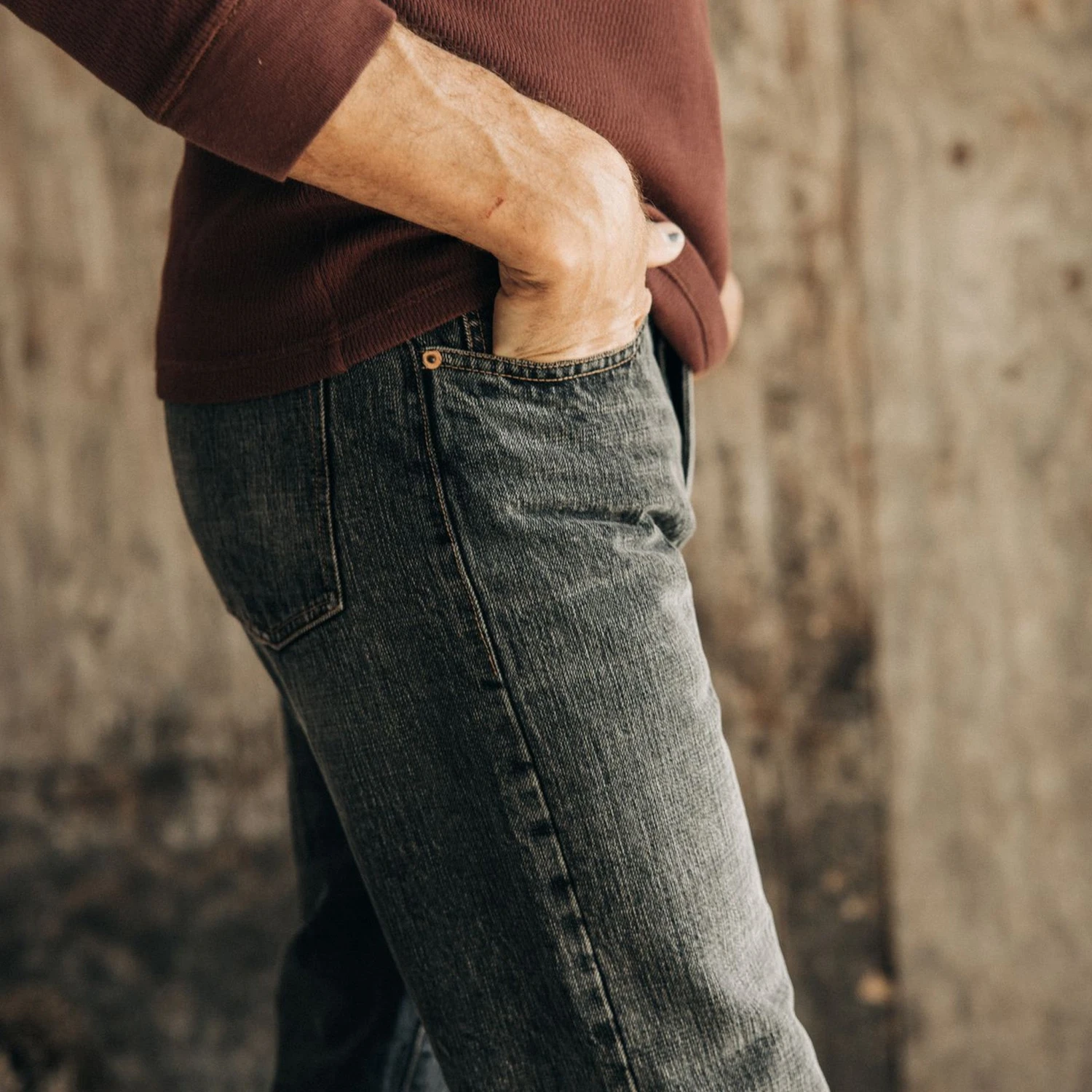 The Democratic Jean In Black 1-Year Wash Selvage Denim - Image 3
