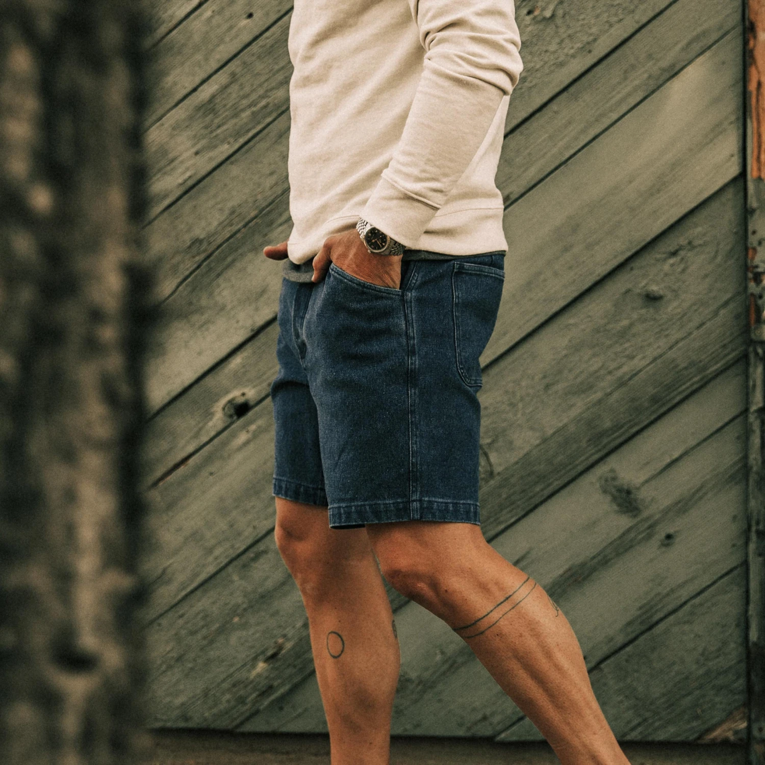 The Camp Short In Indigo Boss Duck - Image 3