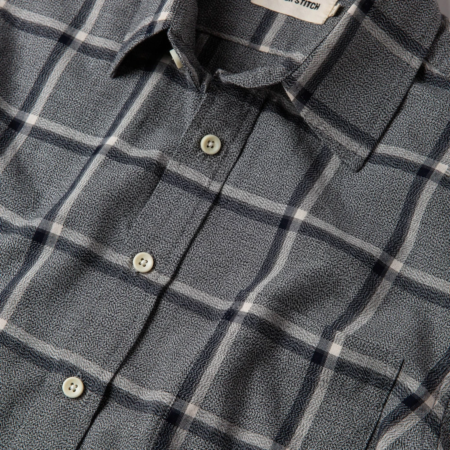 The California In Navy Salt And Pepper Plaid - Image 5