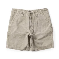 The Morse Short In Aluminum Slub Linen