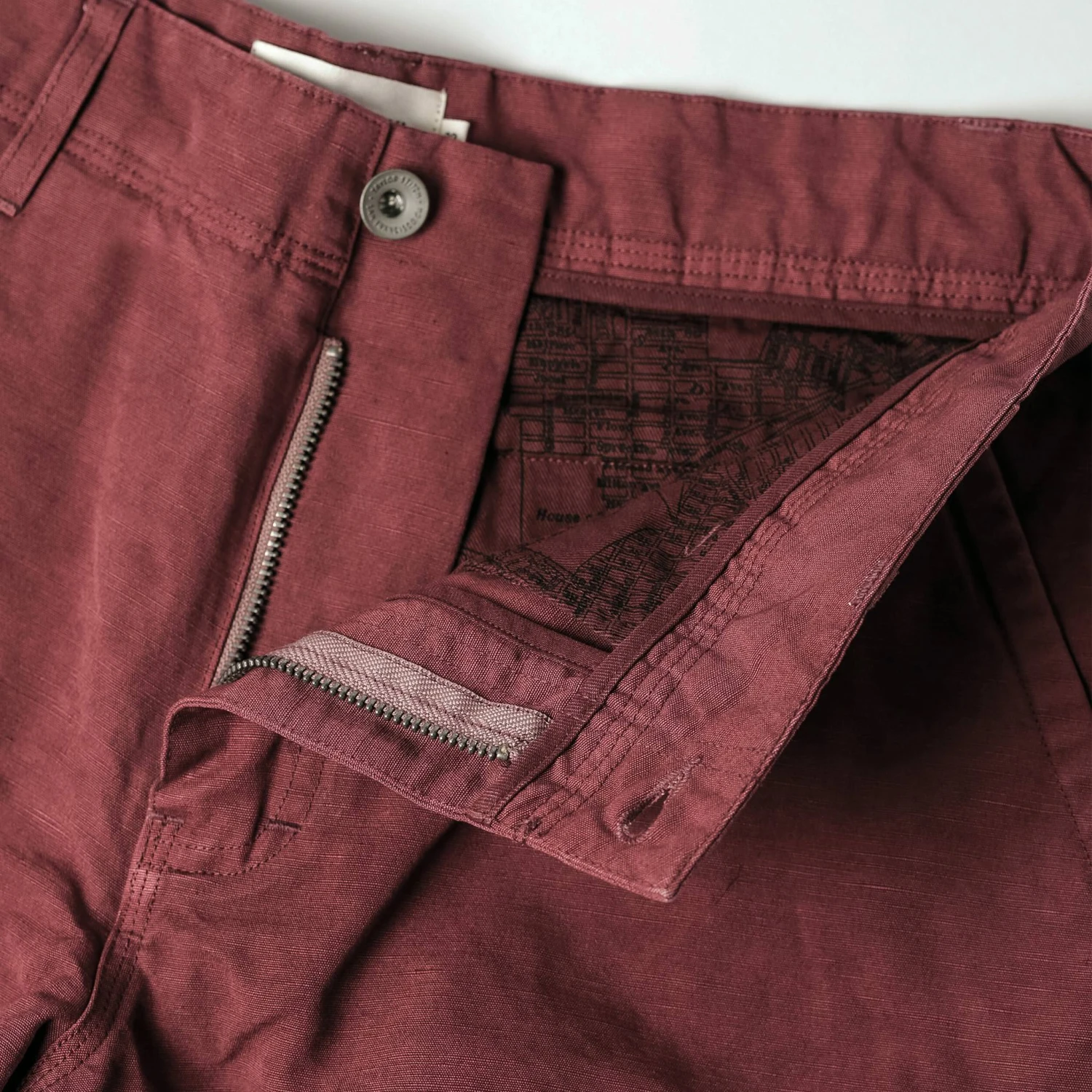 The Morse Short In Brick Red Slub Linen - Image 6