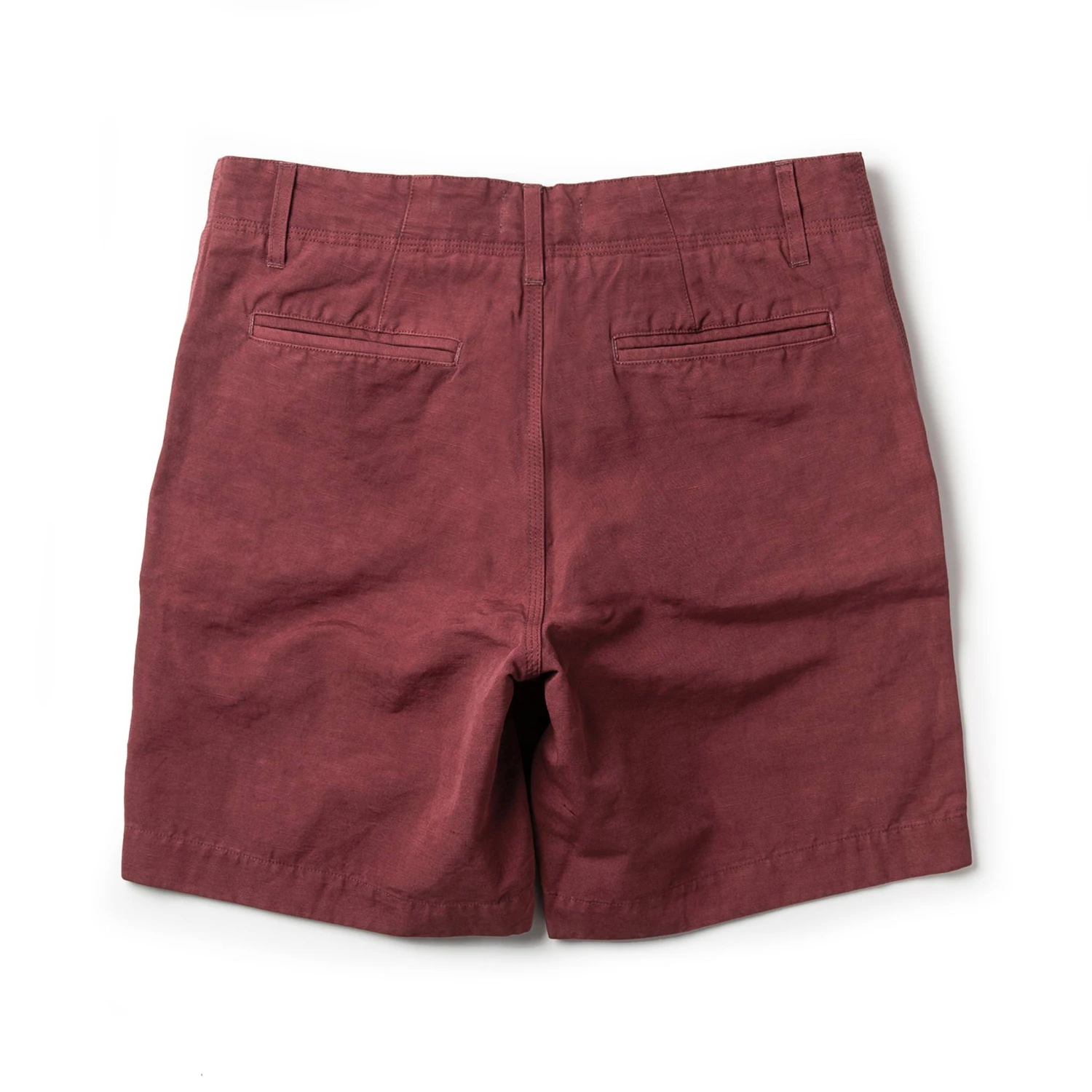 The Morse Short In Brick Red Slub Linen - Image 8