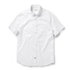 None The Short Sleeve Jack In Washed White Oxford