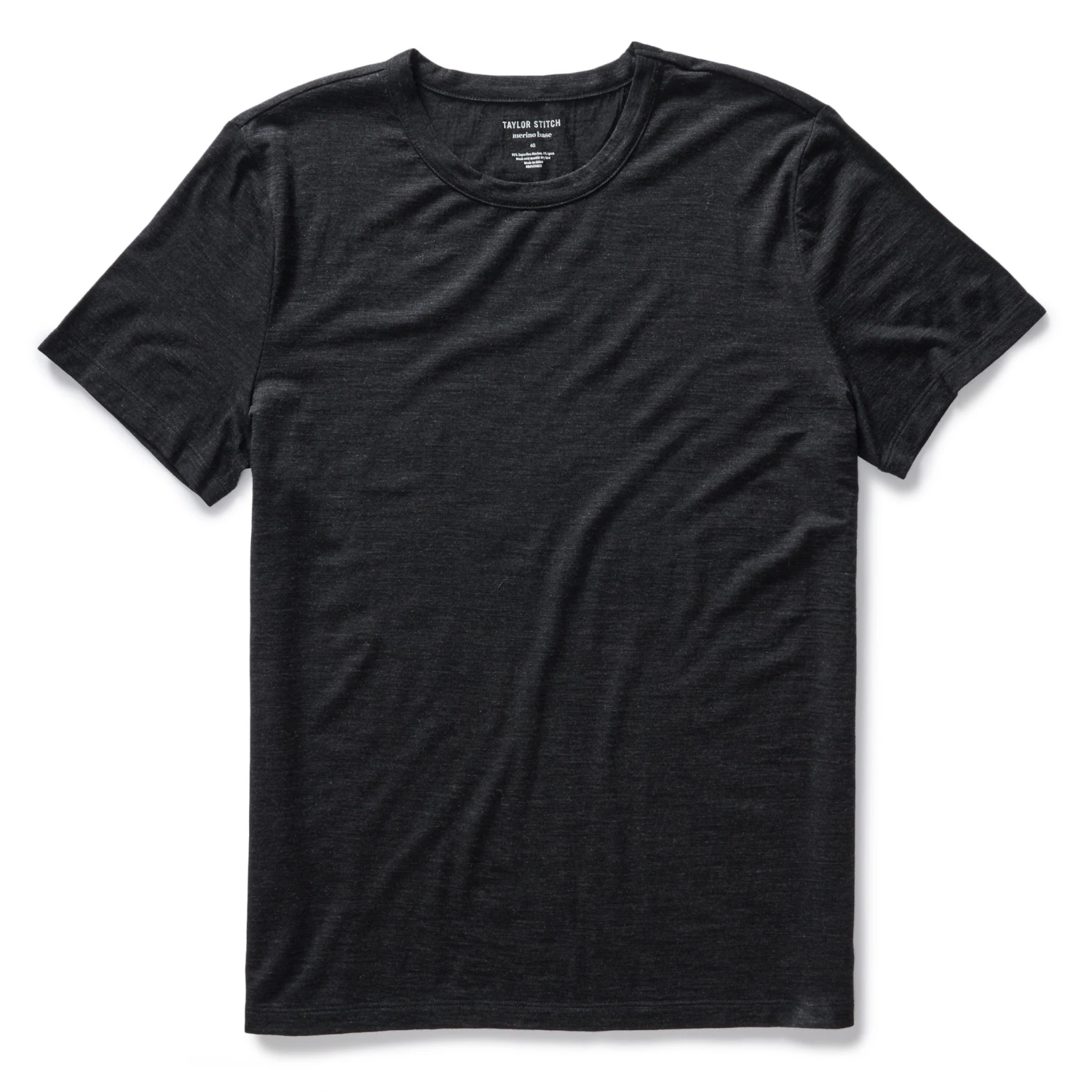 The Merino Tee In Heather Black