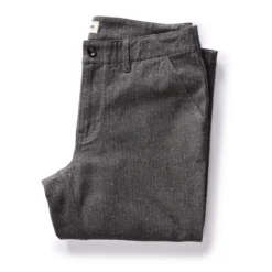 The Carnegie Pant In Granite Herringbone