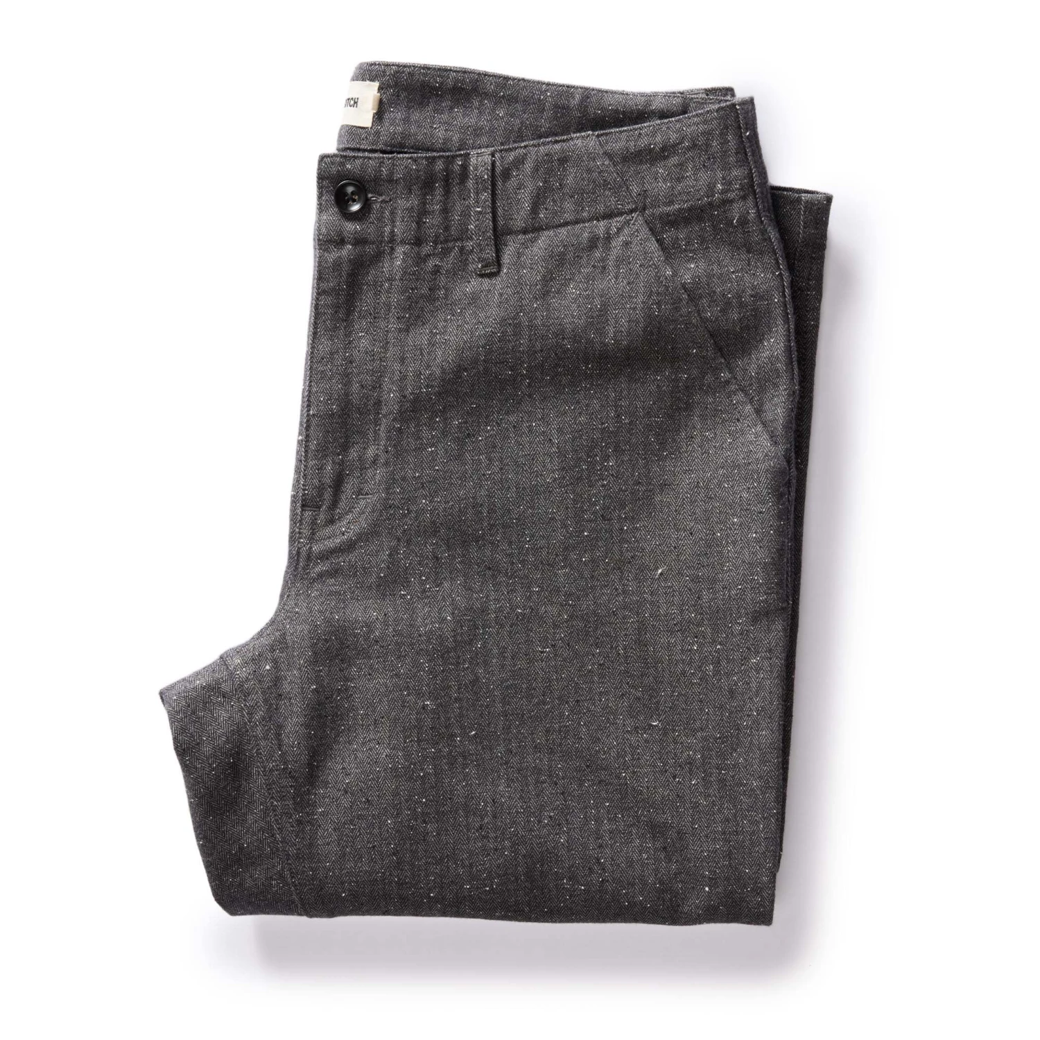 The Carnegie Pant In Granite Herringbone