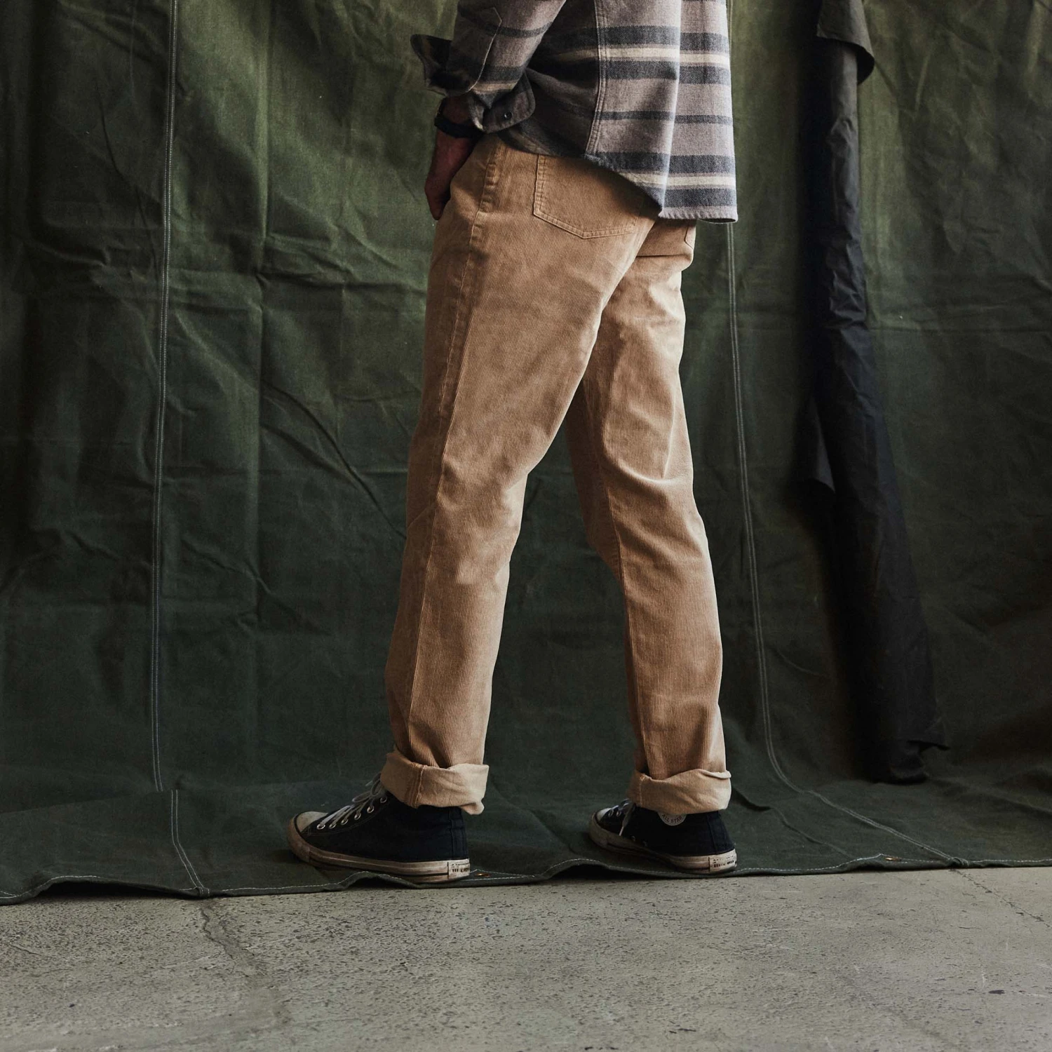 The Democratic All Day Pant In Light Khaki Cord - Image 3