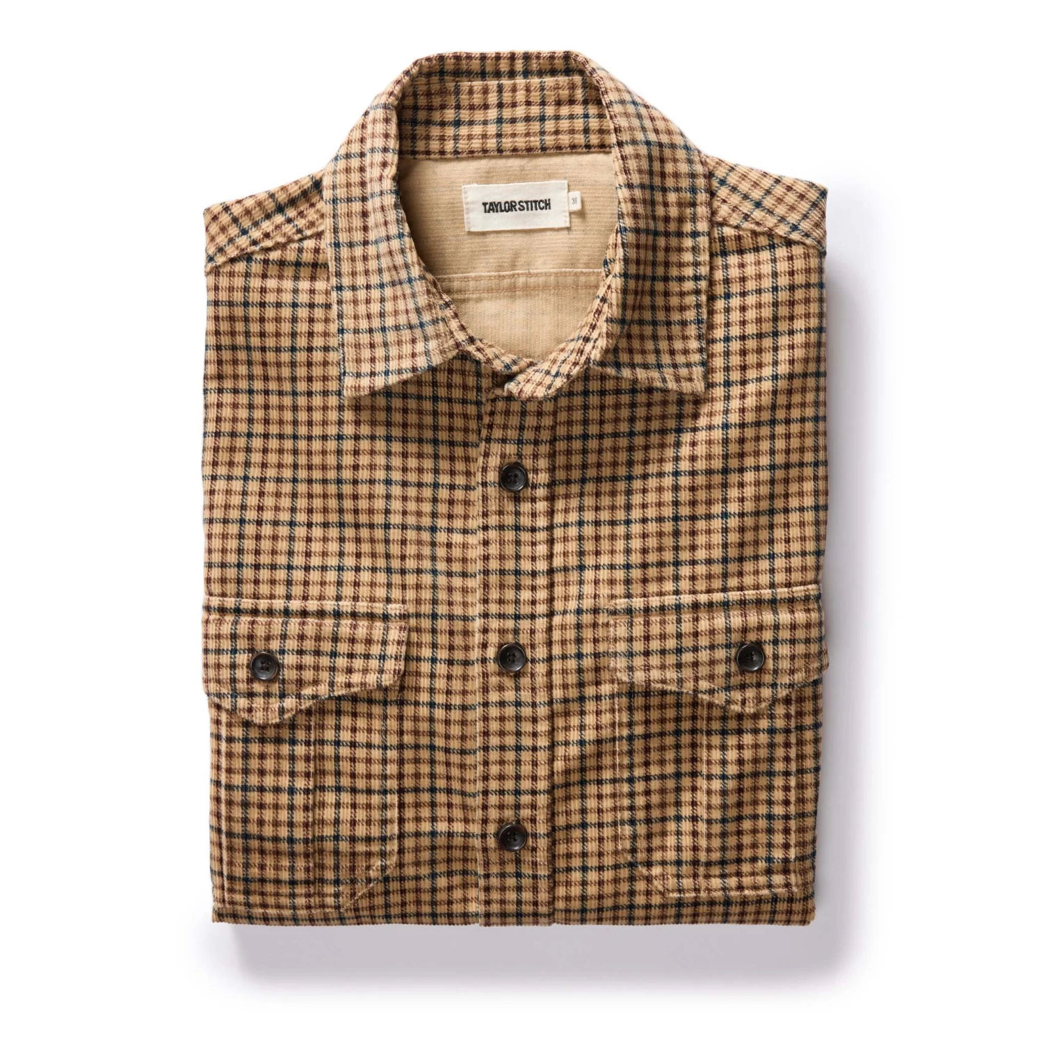 The Saddler Shirt In Teak Plaid Cord