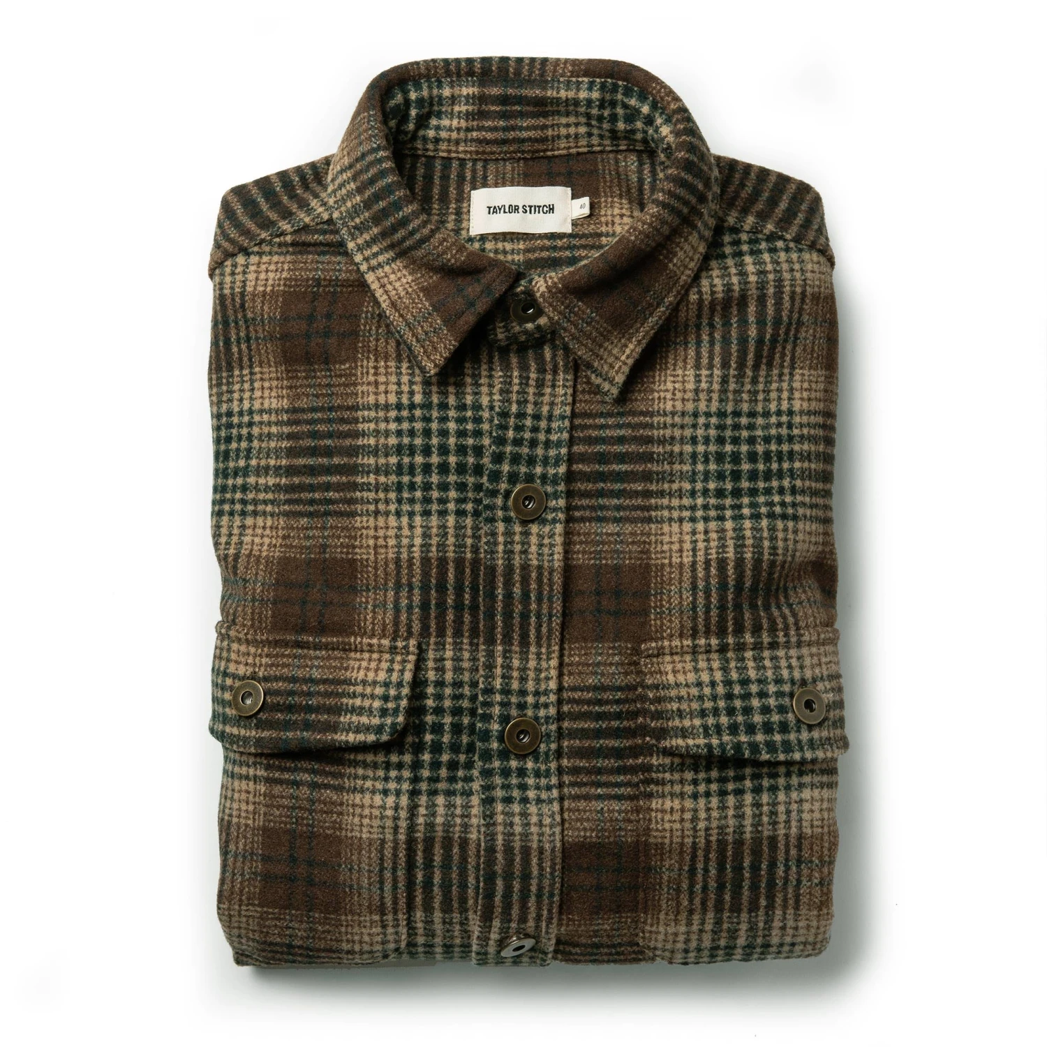 None The Explorer Shirt In Tan Plaid