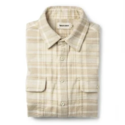 The Ledge Shirt In Sand Plaid