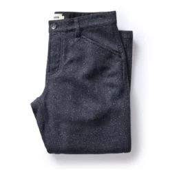 The Camp Pant In Navy Nep Wool