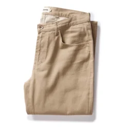 The Democratic All Day Pant In Light Khaki Broken Twill