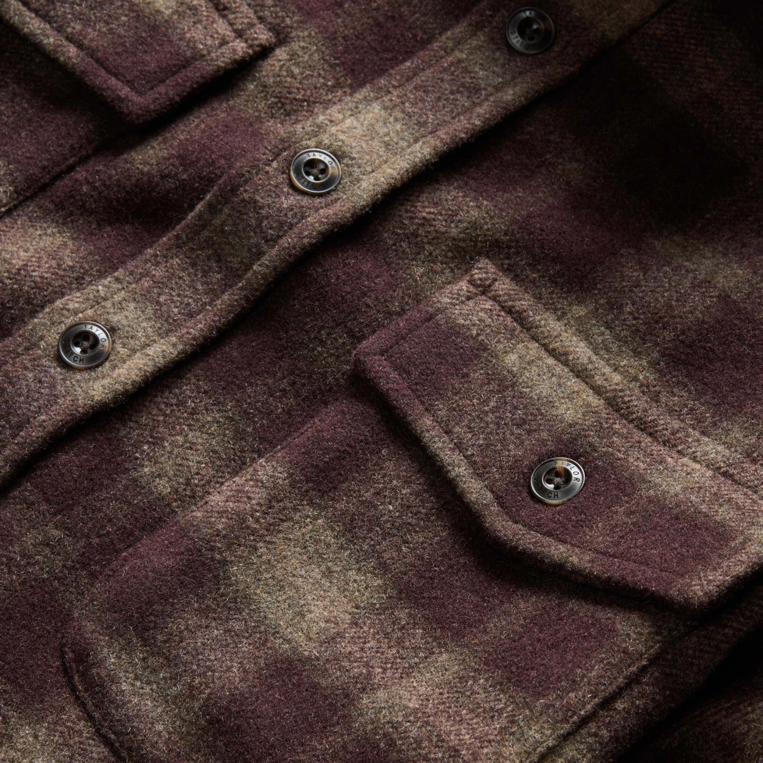 The Maritime Shirt Jacket In Burgundy Plaid - Image 8