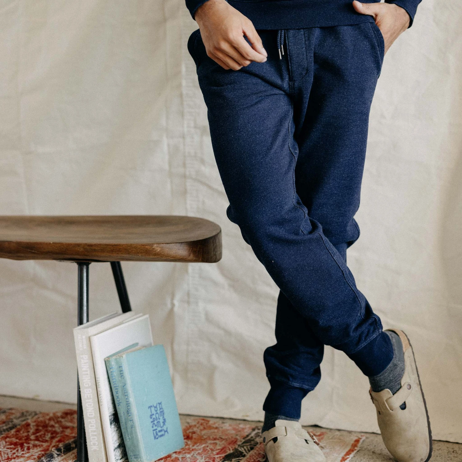 The Sunset Pant In Rinsed Indigo Terry - Image 3