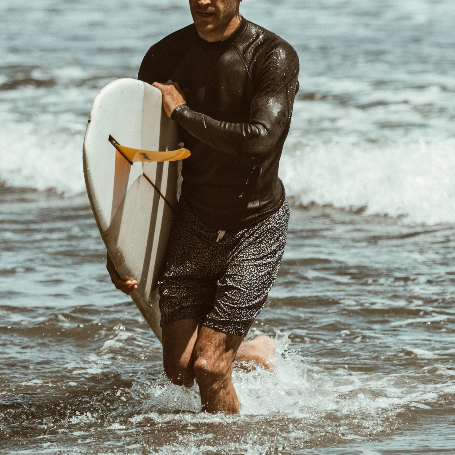 The Boardshort In Black & White Print - Image 2
