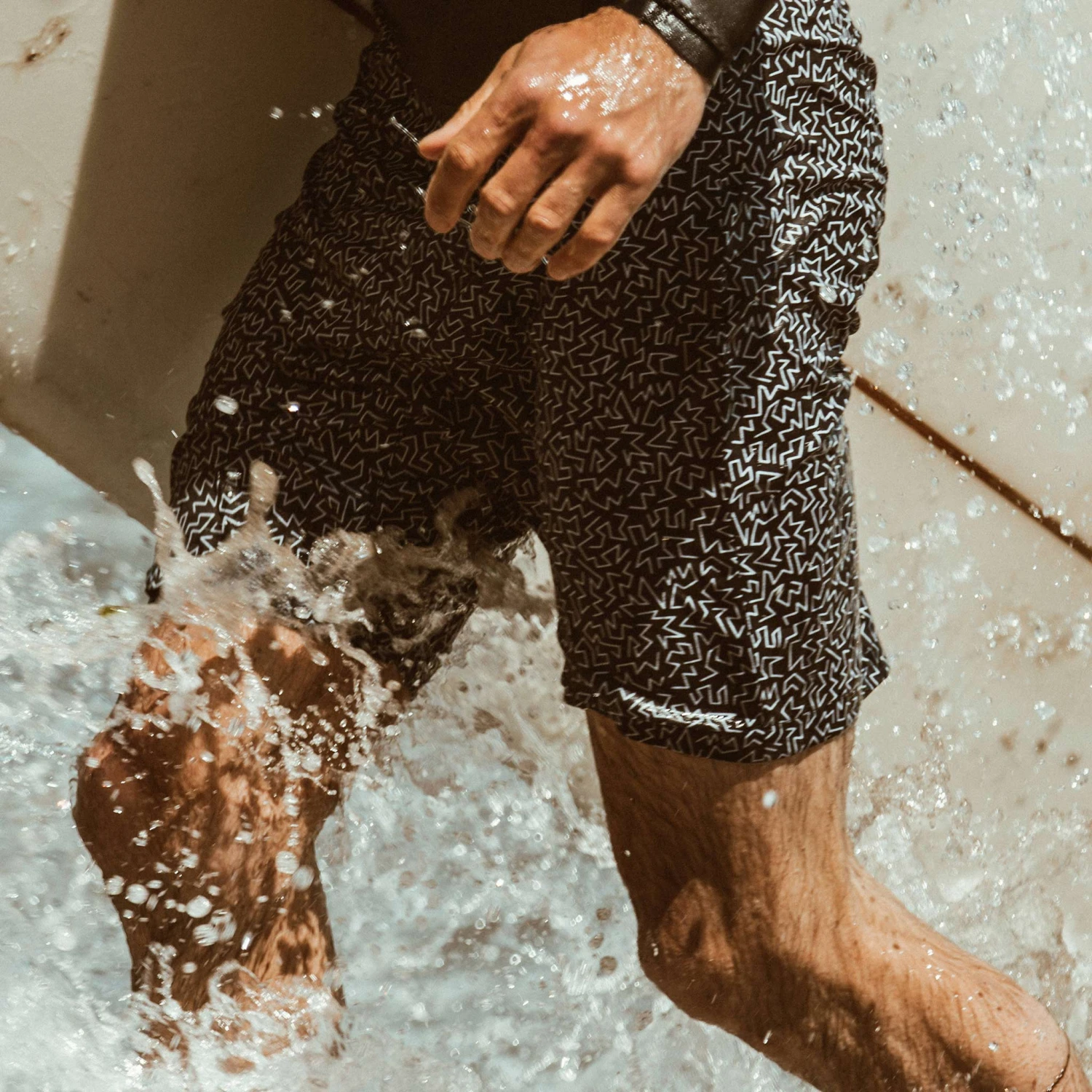 The Boardshort In Black & White Print - Image 3