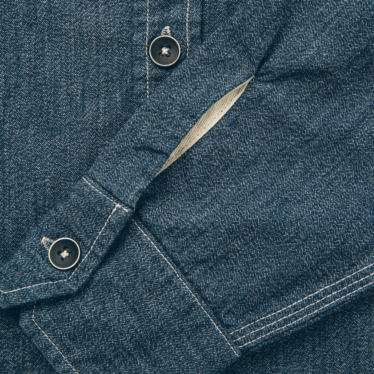 The Utility Shirt In Indigo Salt & Pepper Chambray - Image 8