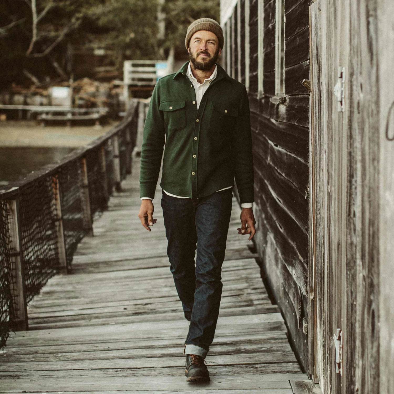 The Maritime Shirt Jacket In Olive - Image 3