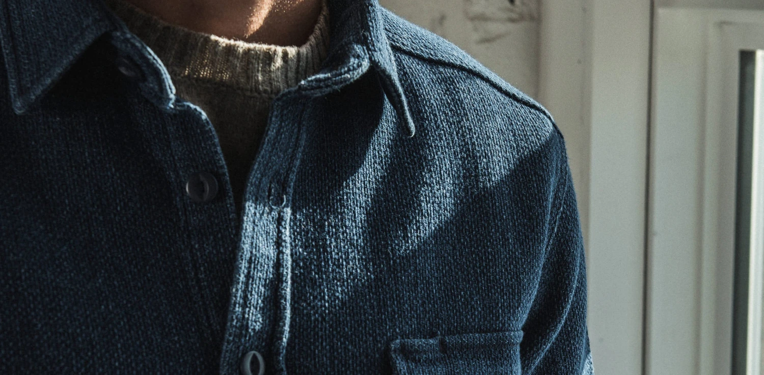 The Cash Shirt In Indigo Sashiko - Image 13