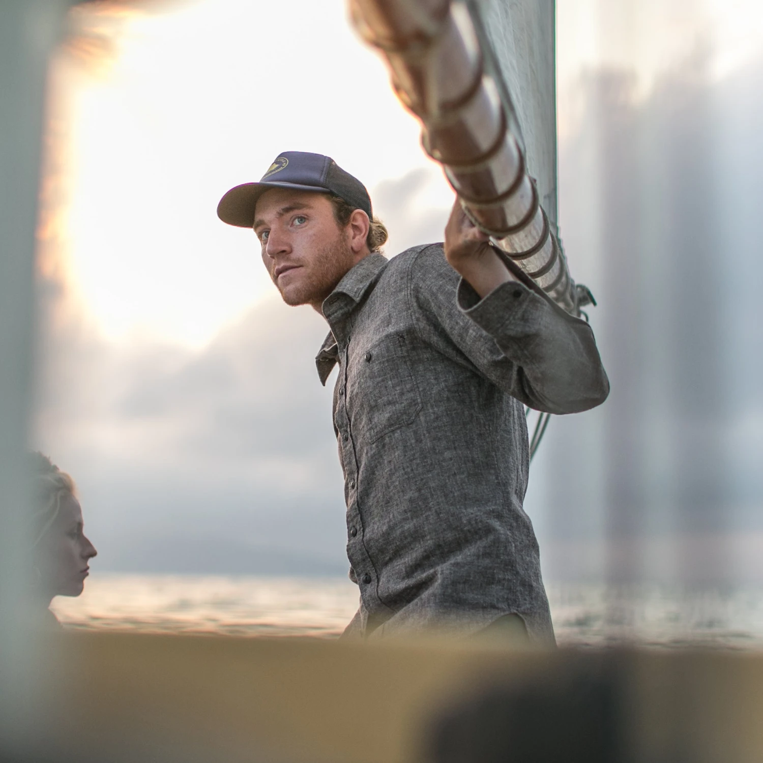 The California In Brown Hemp Chambray - Image 3