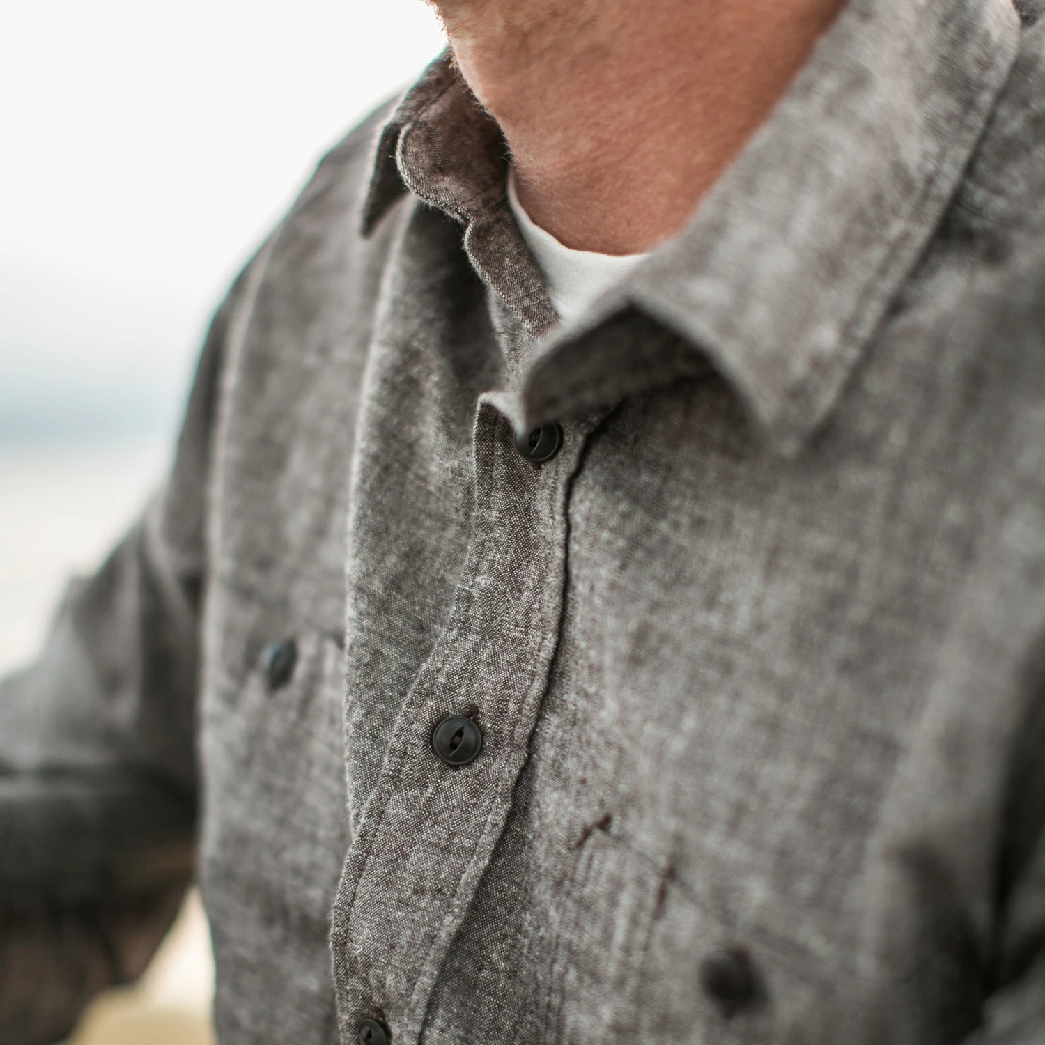 The California In Brown Hemp Chambray - Image 5