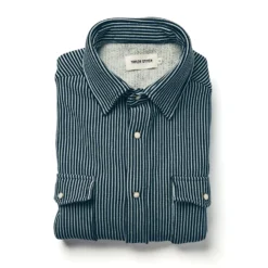 The Glacier Shirt In Hickory Stripe French Terry