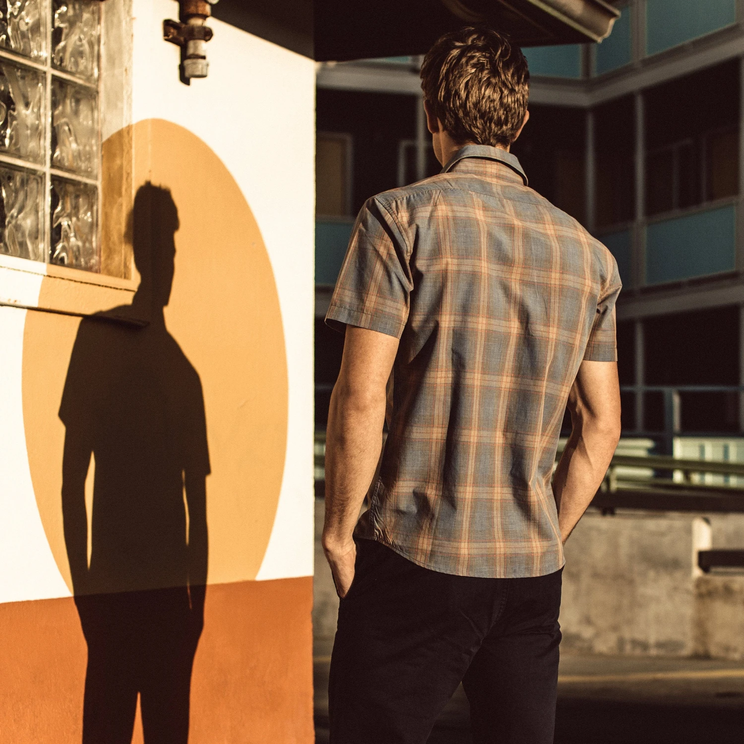 The Short Sleeve California In Melange Plaid - Image 4