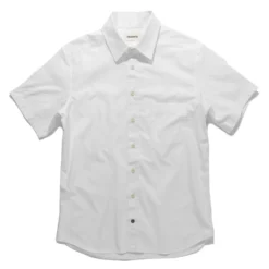 The Short Sleeve California In White Poplin