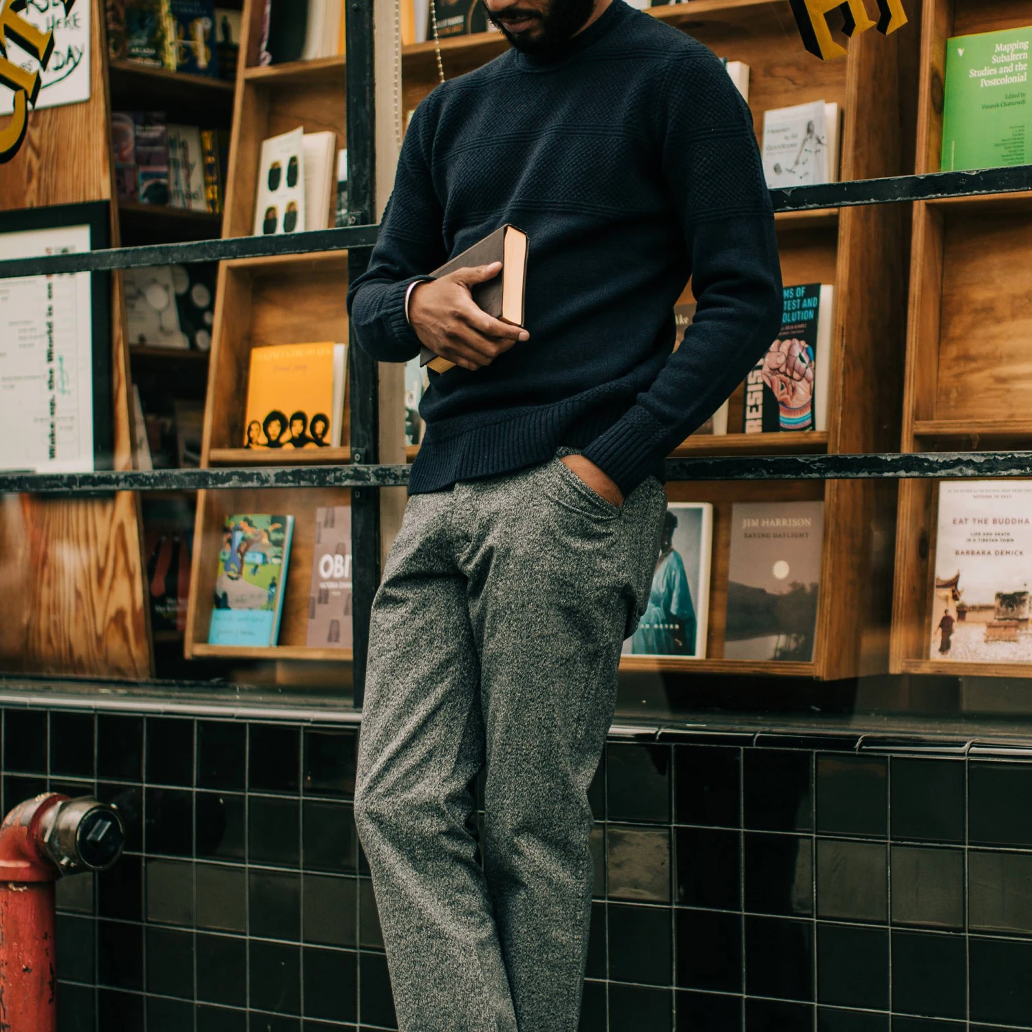 The Camp Pant In Navy Jaspe - Image 3