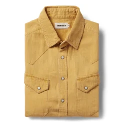 The Western Shirt In Wheat Selvage Denim