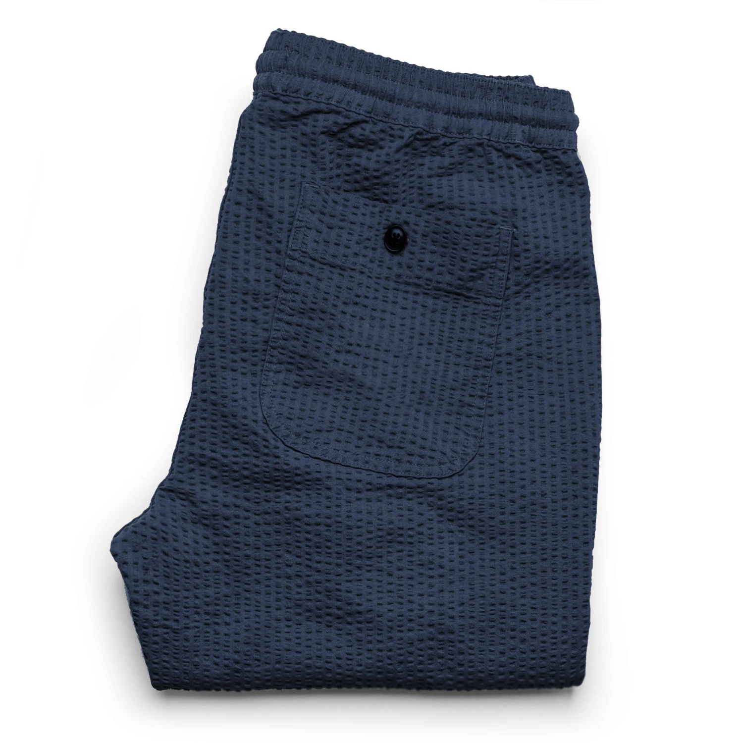 The Après Pant In Navy Seersucker - Image 10